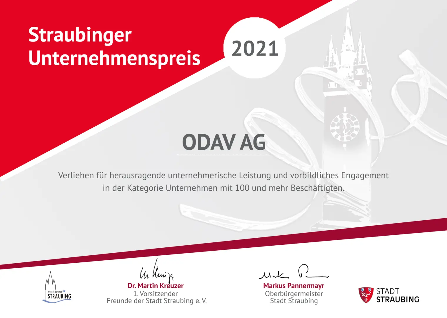 Straubinger Unternehmenspreis 2021