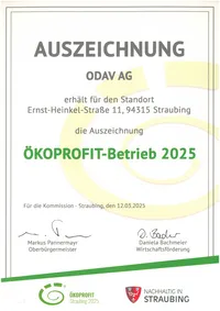 Auszeichnung: Ökoprofit-Betrieb 2025